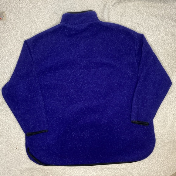 Eddie Bauer Blue Fleece Quarter Zip Pullover: Size Extra Large - Picture 2 of 10